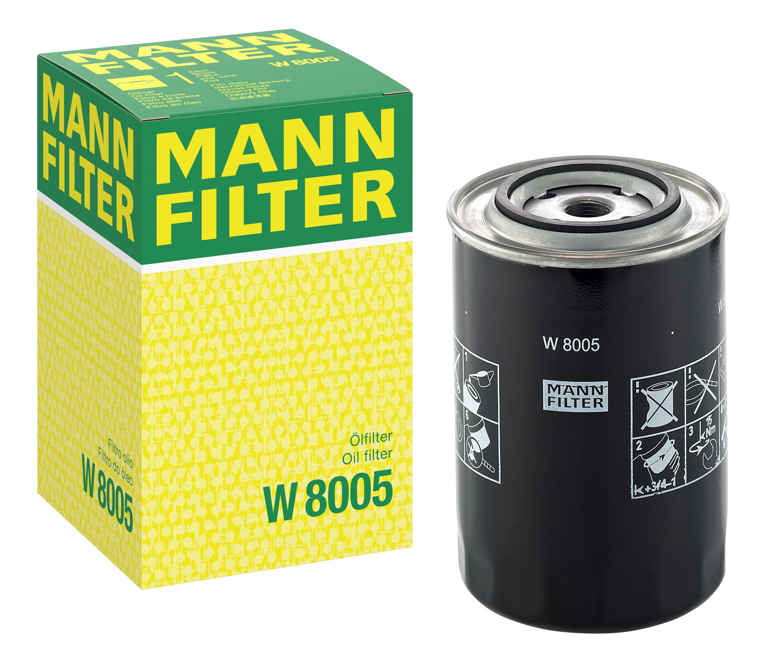 MANN-FILTER W 8005 Oil Filter - for Off-Highway Applications