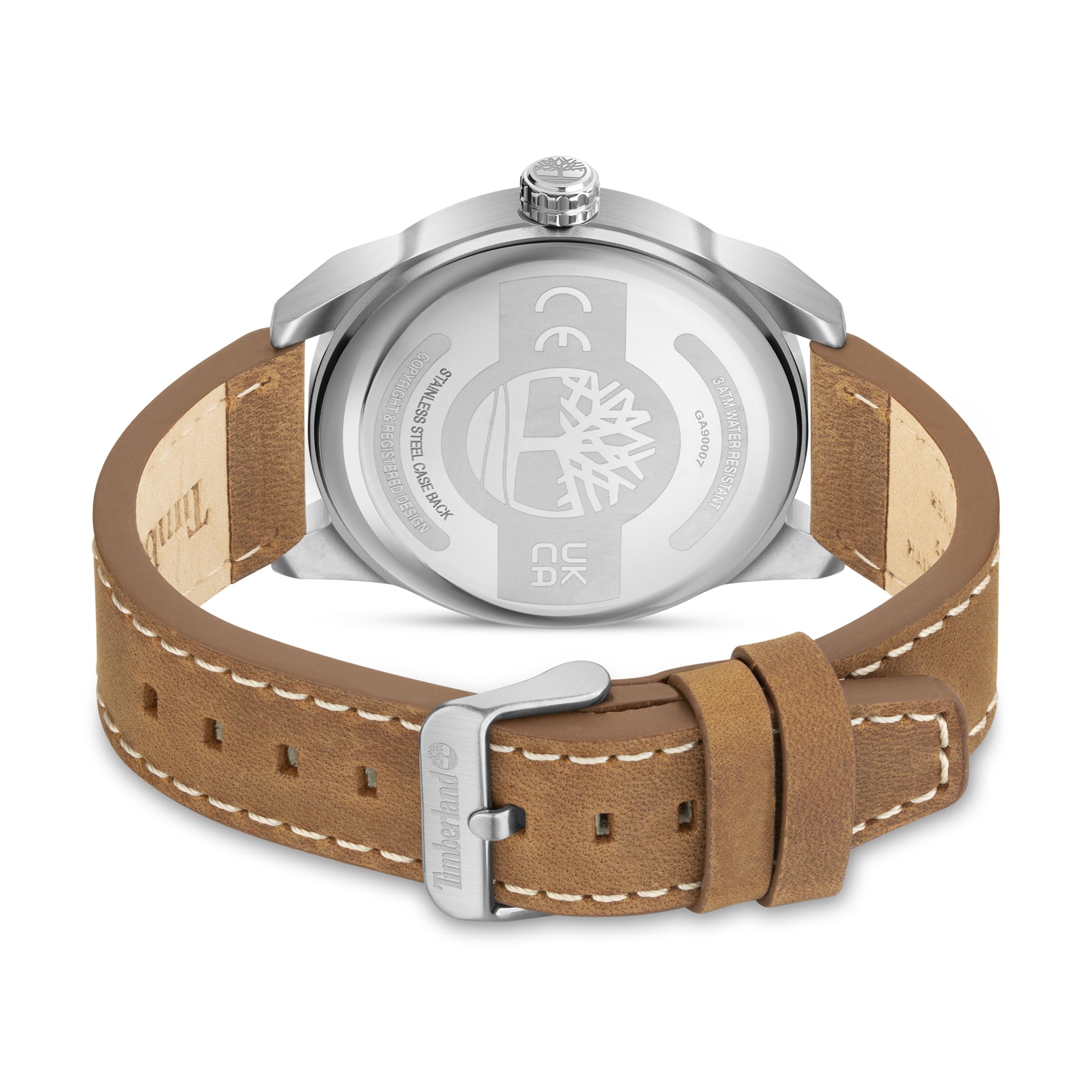 Timberland Ripley Z Reloj para hombre, correa de cuero marrón, acero, 3 ATM, marrón, poco convencional