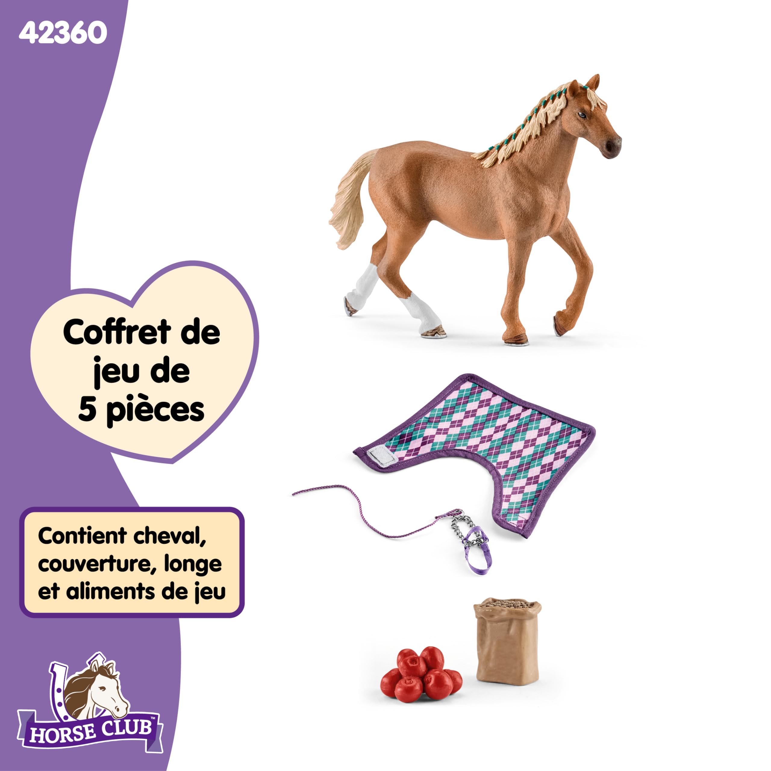 Schleich Englische Pur-Sang-Figur – Horse Club Serie, 42360, Mehrfarbig, Kunststoff