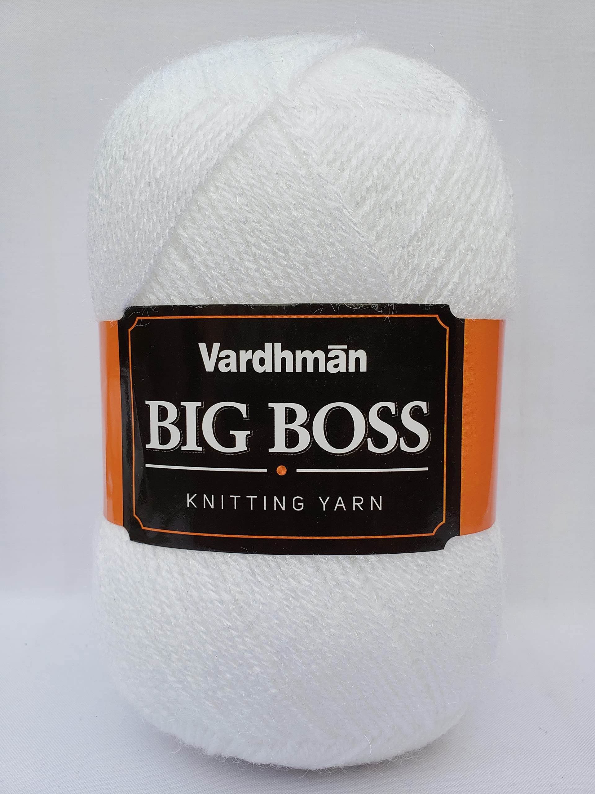 VARDHMANYarn Soft Wool Thread for Hand Knitting Art & Craft Crochet Hook (White) 200 GMS. Use for Woolen Sweater Cap Socks Muffler Gloves.