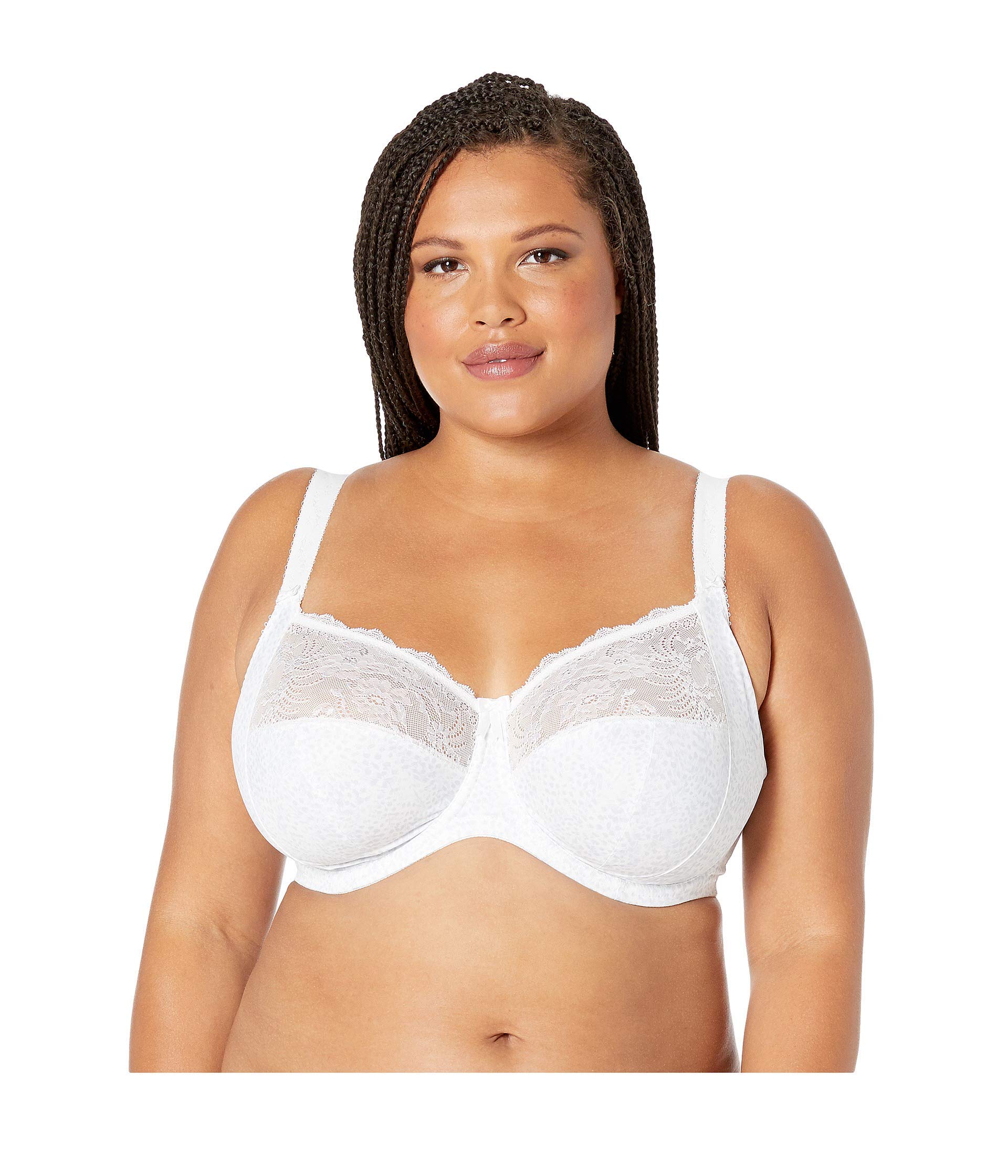 Elomi Women's Full Coverage Bra, Opaque, White, 40F