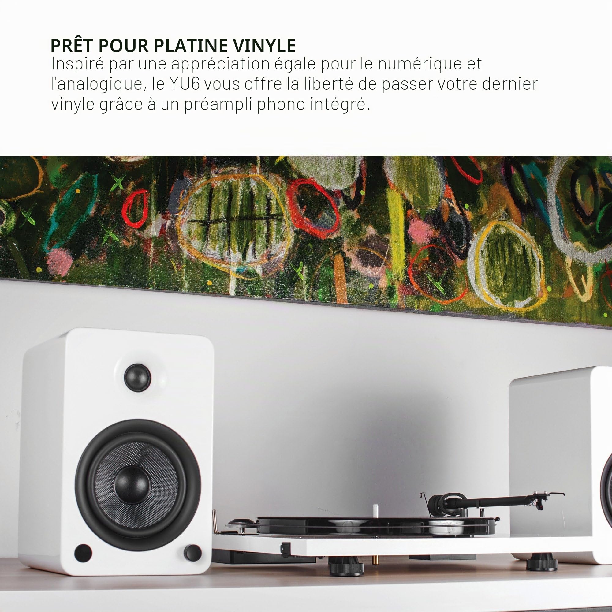 Kanto Enceintes Actives HiFi Bluetooth YU6 Noir Mat Vendues par Paire