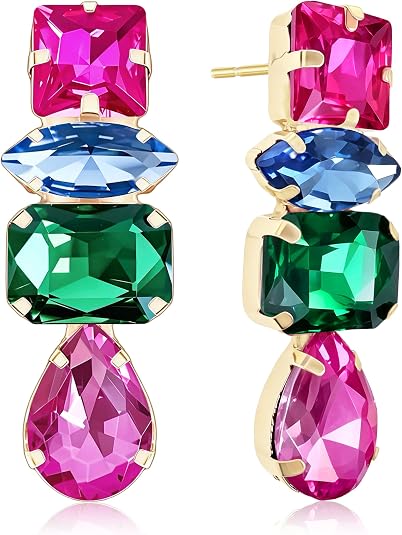 Dainty Sparkly Crystal Square Teardrop Circle Dangle Drop Earrings Long Chic Glitter Rhinestones Geometry Stud Earrings For Women Dainty Sparkly Crystal Square Teardrop Circle Dangle Drop Earrings Long Chic Glitter Rhinestones Geometry Stud Earrings For Women - Embrace Comfort: The All-Time Favorite Floral Trend