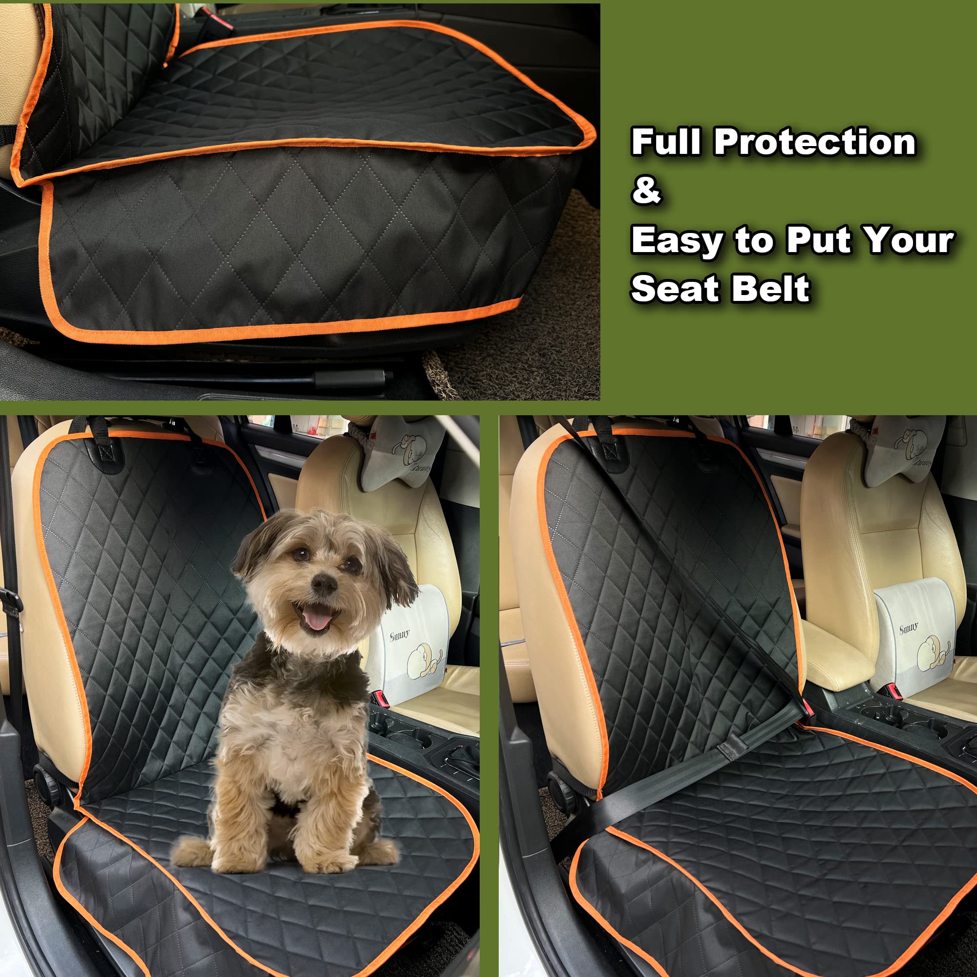 Femuar 2 Packs Car Front Seat Cover for Dogs, Waterproof Pet Car Seat Protector, Nonslip Scratch-Proof Dog Seat Cover for Cars, Trucks & SUVs - image 6