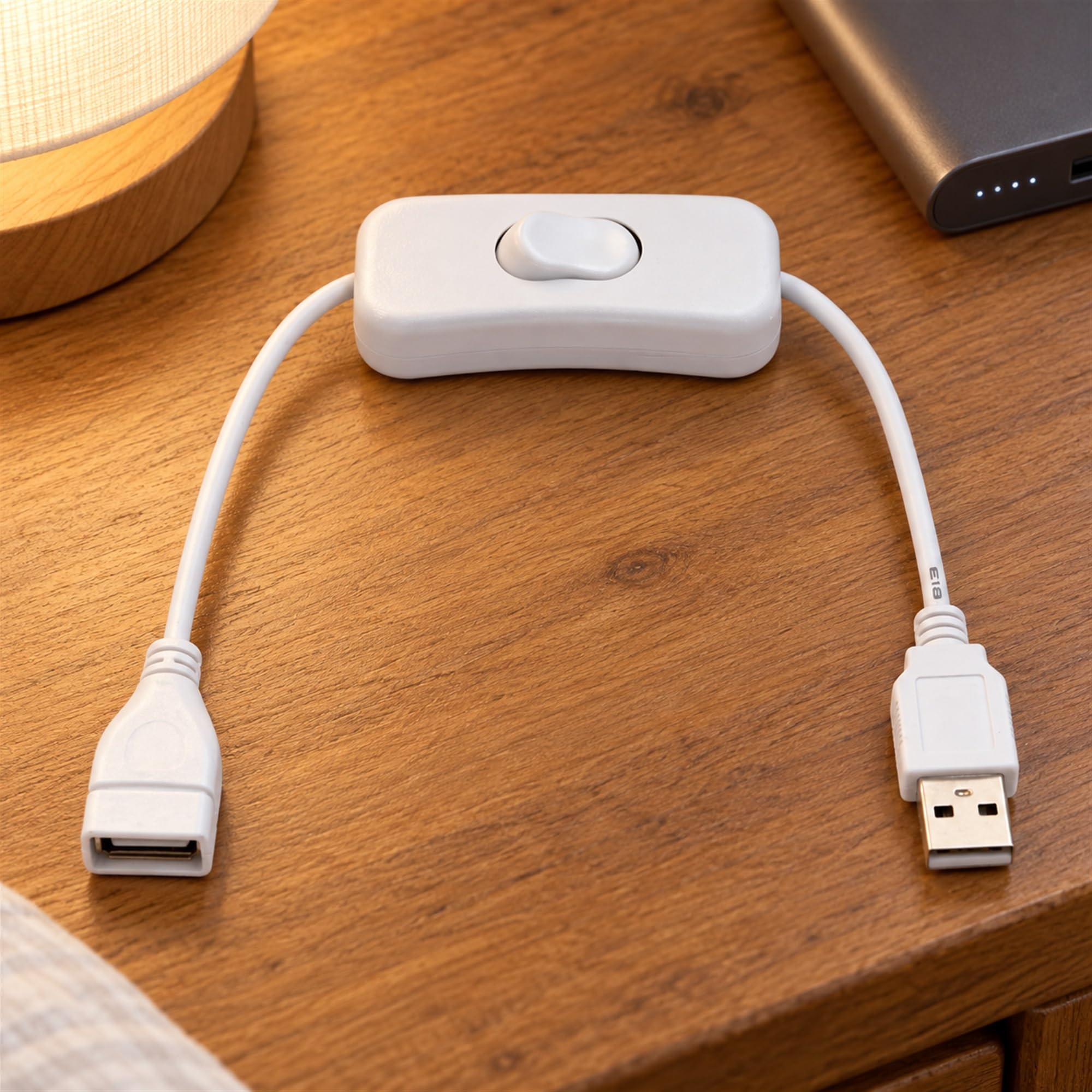 Plastic USB Extension Cable with Switch for LED Lights and USB Devices, Inline Power Control for Everyday Setups