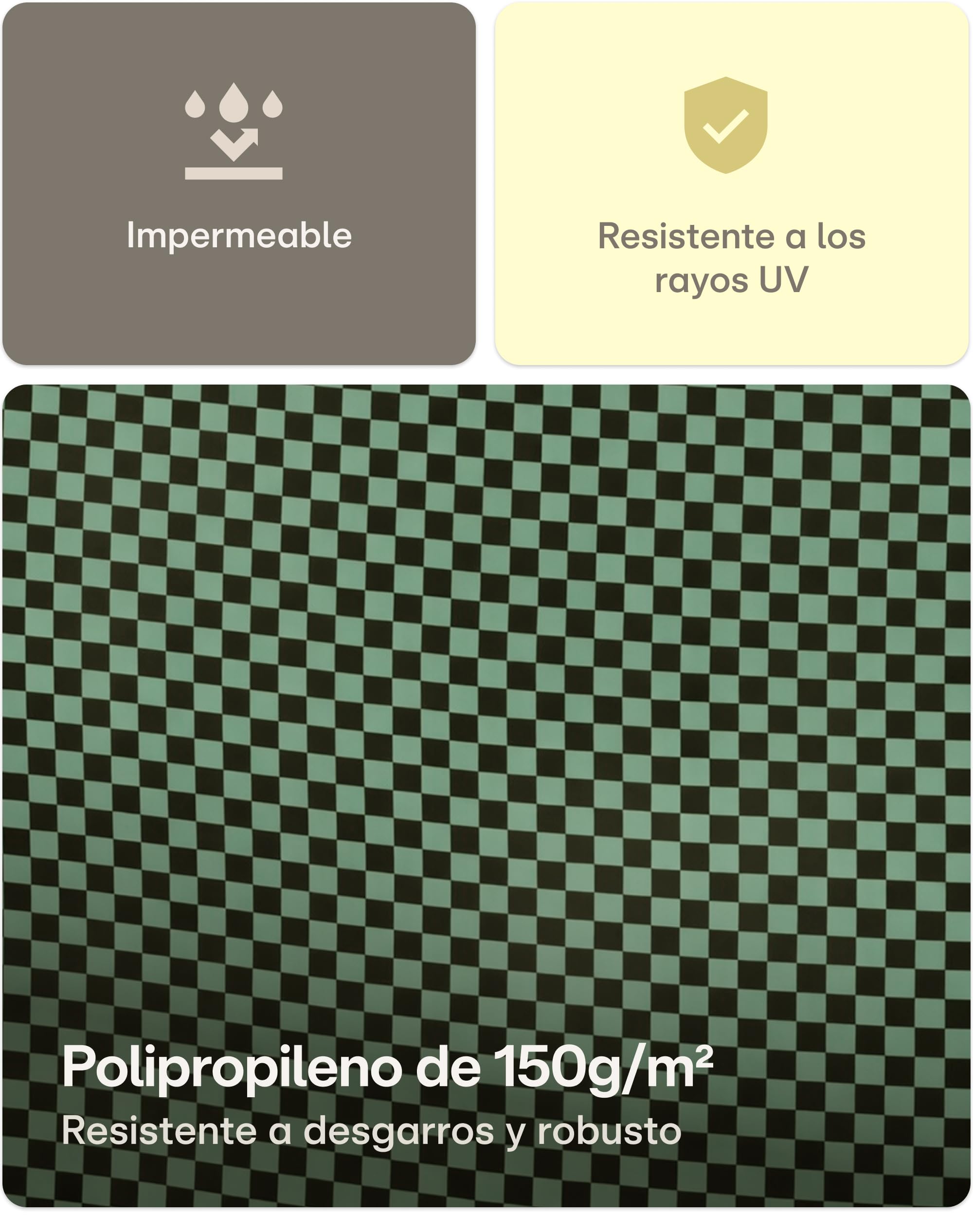 Praknu 3 Bolsa Jardin 300 L - Bolsa Basura Jardin Con 4 Asas Resistentes - Estable - Plegable - Reutilizable - Robusto Polipropileno