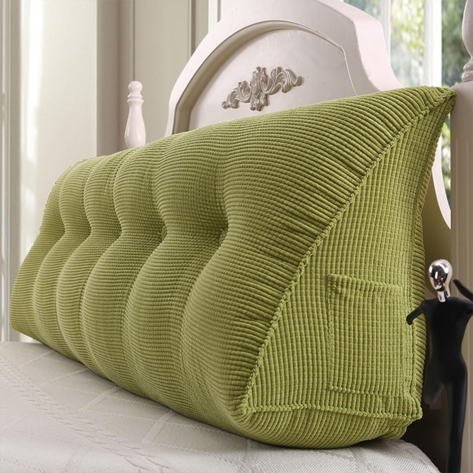 Amazon｜三角クッション コーデュロイ ヘッドボードクッション ダブル