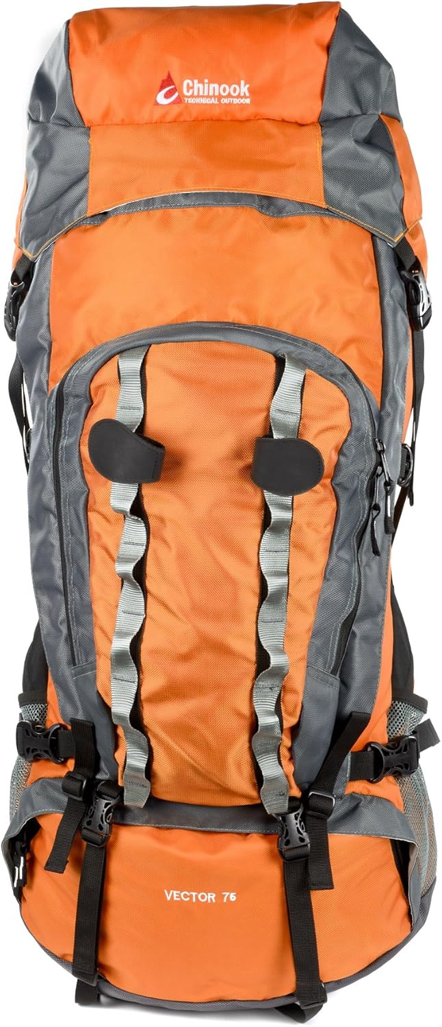 Chinook 31418OR Vector Internal Frame Expedition Pack, Orange, 75 L