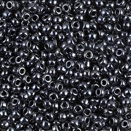 Miyuki Round Seed Bead Size 8/0 22g Gunmetal