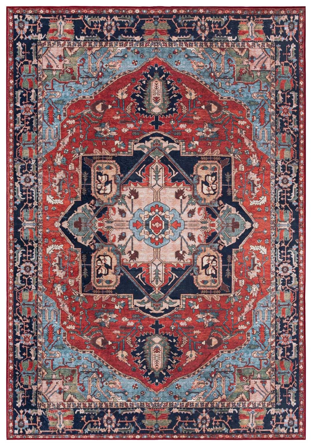 Mazovia Teppich Orientalisch Vintage - Waschbar rutschfest - Weich Traditioneller Teppich für Wohnzimmer Orientteppich - Fußbodenheizung geeignet - Rot Burgunderrot 200 x 300 cm