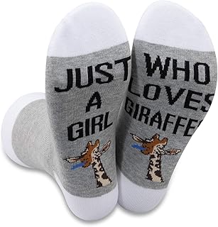 Giraffe Novelty Socks Animal Lover Gift Just A Girl Who Loves Giraffes Socks Giraffes Lover Gift Cute Animal Series Socks
