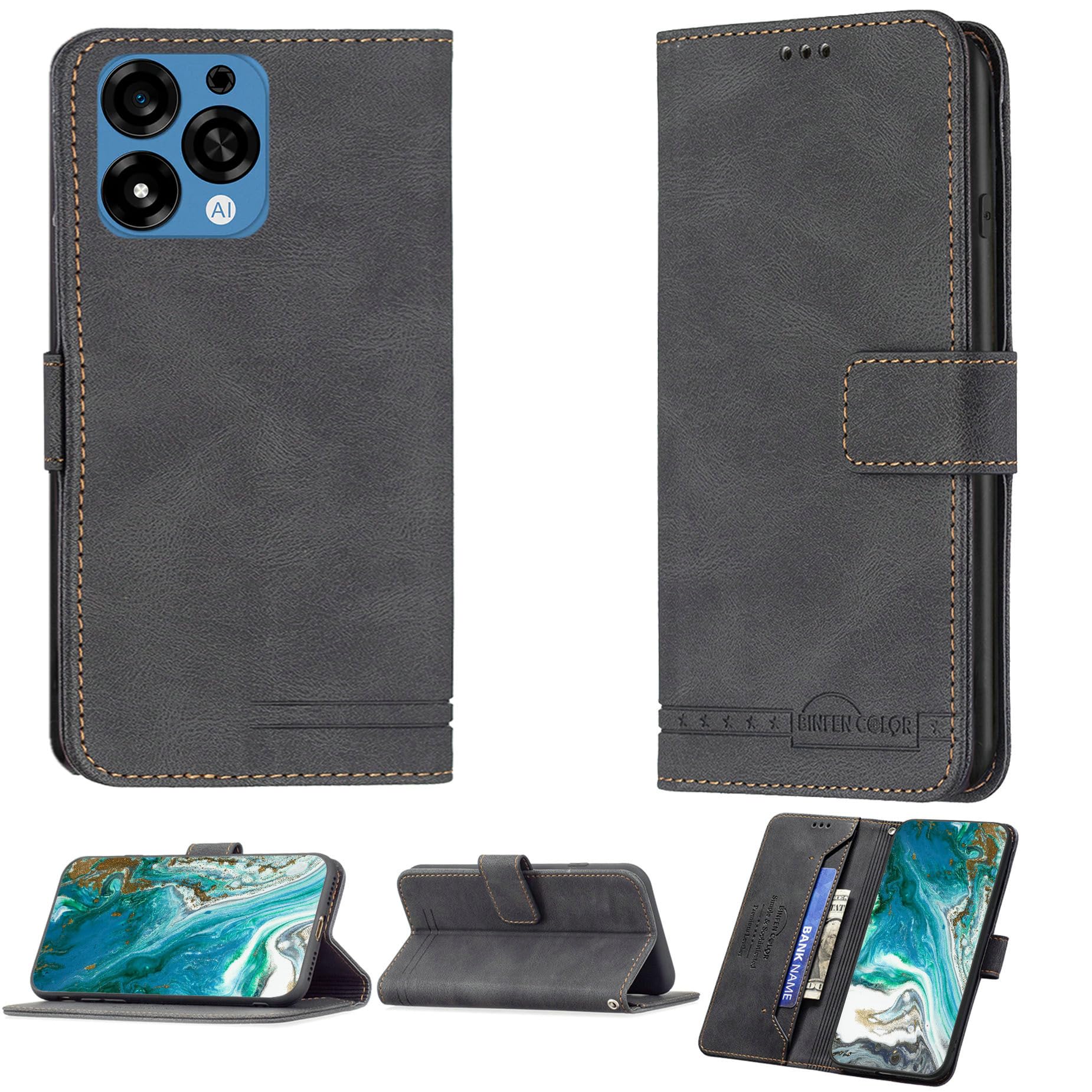 Housse Étui Vernee X1 Flip Cover Coque fleur Wallet Bag Case