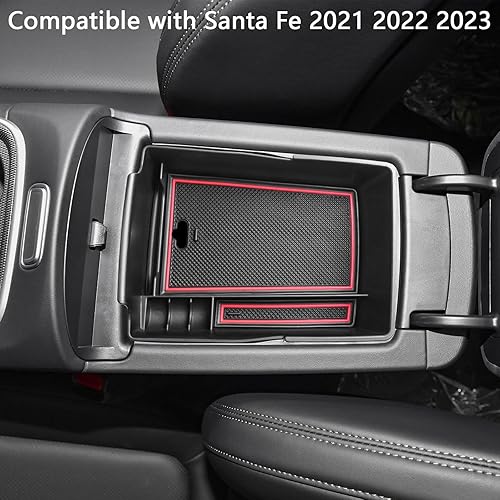 Miniatura 2 de EDBETOS Bandeja organizadora de consola central compatible con accesorios Hyundai Santa Fe TM 2021 2022 2023 y Santa Fe SEL 2022 2023 Caja de