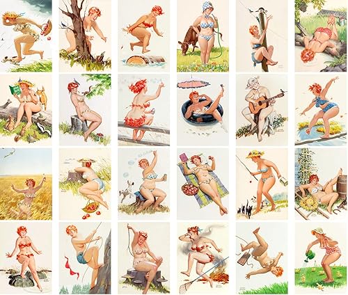 Miniatura 10 de Pegatinas grandes (24 piezas 2.5"x3.5") Vampirella Vintage Fantasy Pinup Comic obras de arte