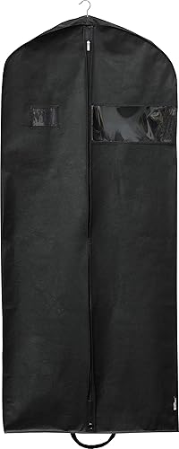 Simple Houseware - Bolsa resistente para ropa, de 60 pulgadas para trajes, esmóquines, vestidos y abrigos.