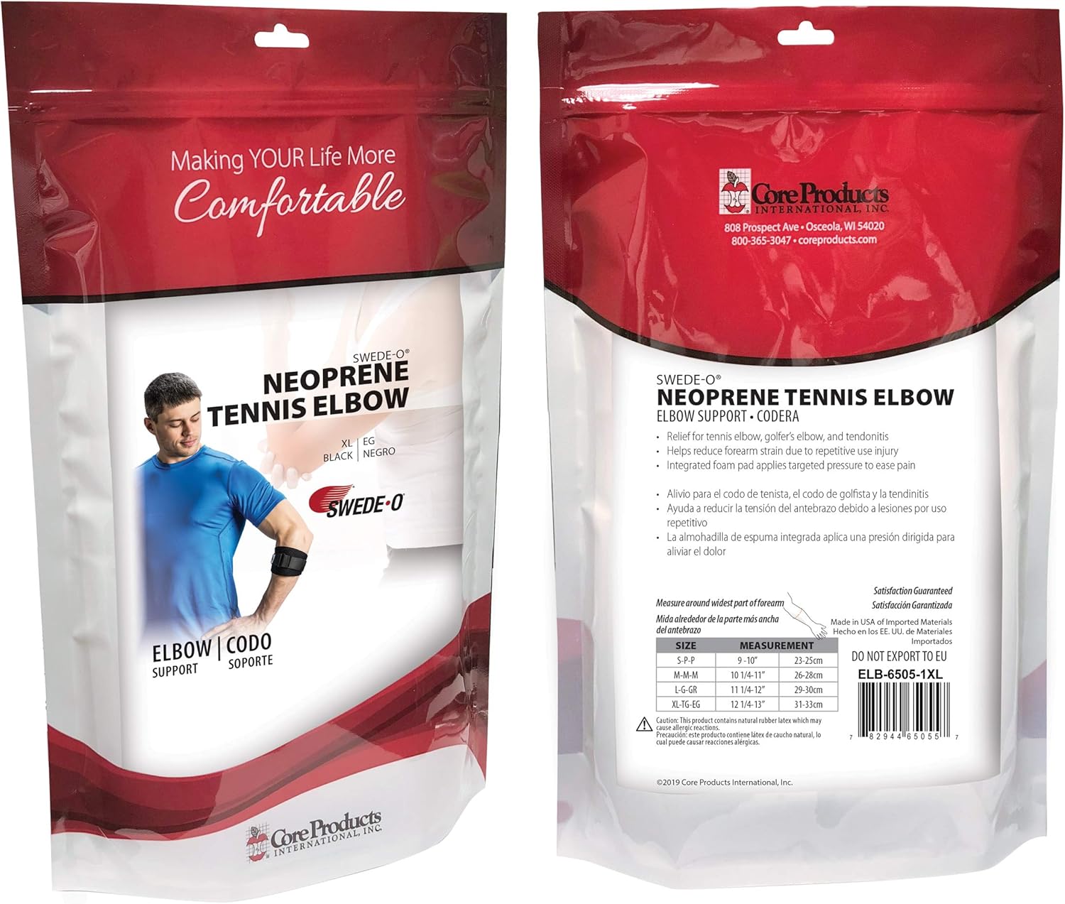 Core Products Neoprene Tennis Elbow Support - XLarge