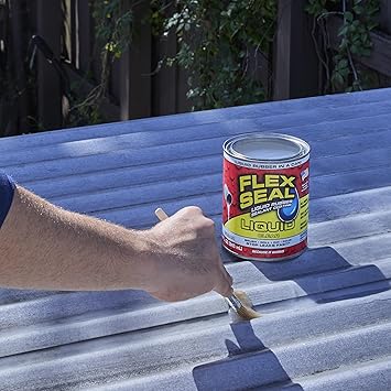 Flex Seal Liquid, Rubber Coating Sealant, Waterproof, Flexible, Breathable, and UV Resistant, Roof Repair, Basements, RV, Campers, Trailers, Marine, EPDM, Masonry, Clear, 16 oz