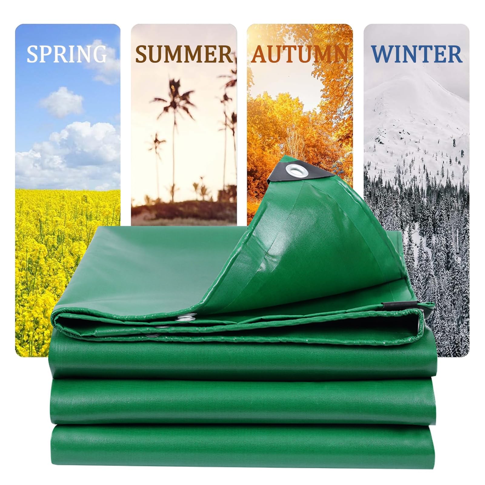 Bâche imperméable – Bâche de sol robuste en PVC de 0,4 mm d'épaisseur, auvent imperméable pour usage industriel et commercial