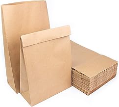 Lot of Kraft Paper Bag Bags without Handle 34.5x20x9cm Recyclable Bags for Food or Objects (50)
