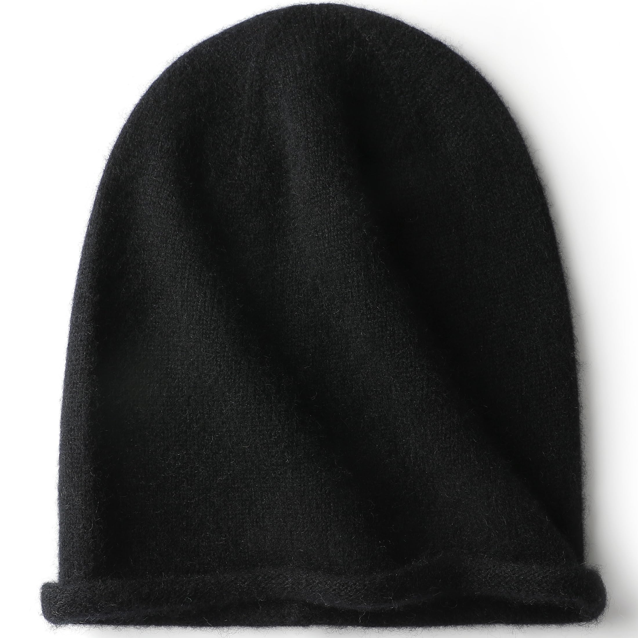WaySoft Women's 100% Cashmere Slouchy Beanie Design in Elegant Gift Box - Multiple Chic Colors Black