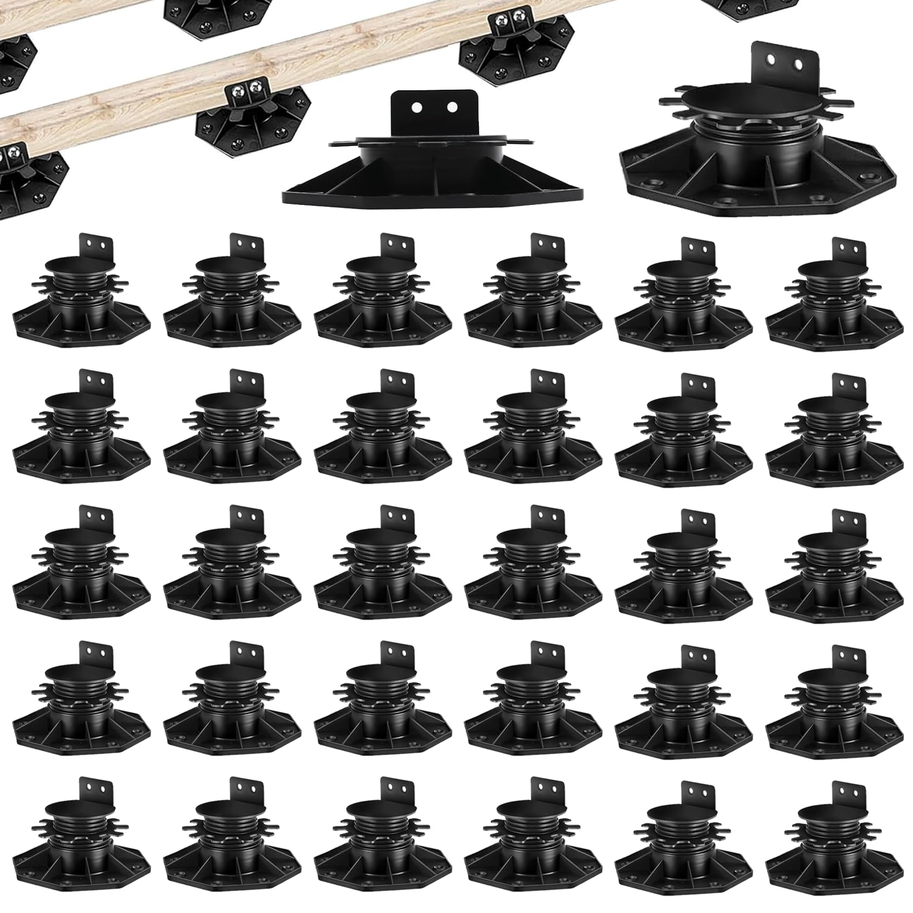 MCCKLE Deck Pedestal 24 Pack MCCKLE 24Pack Adjustable Deck Support