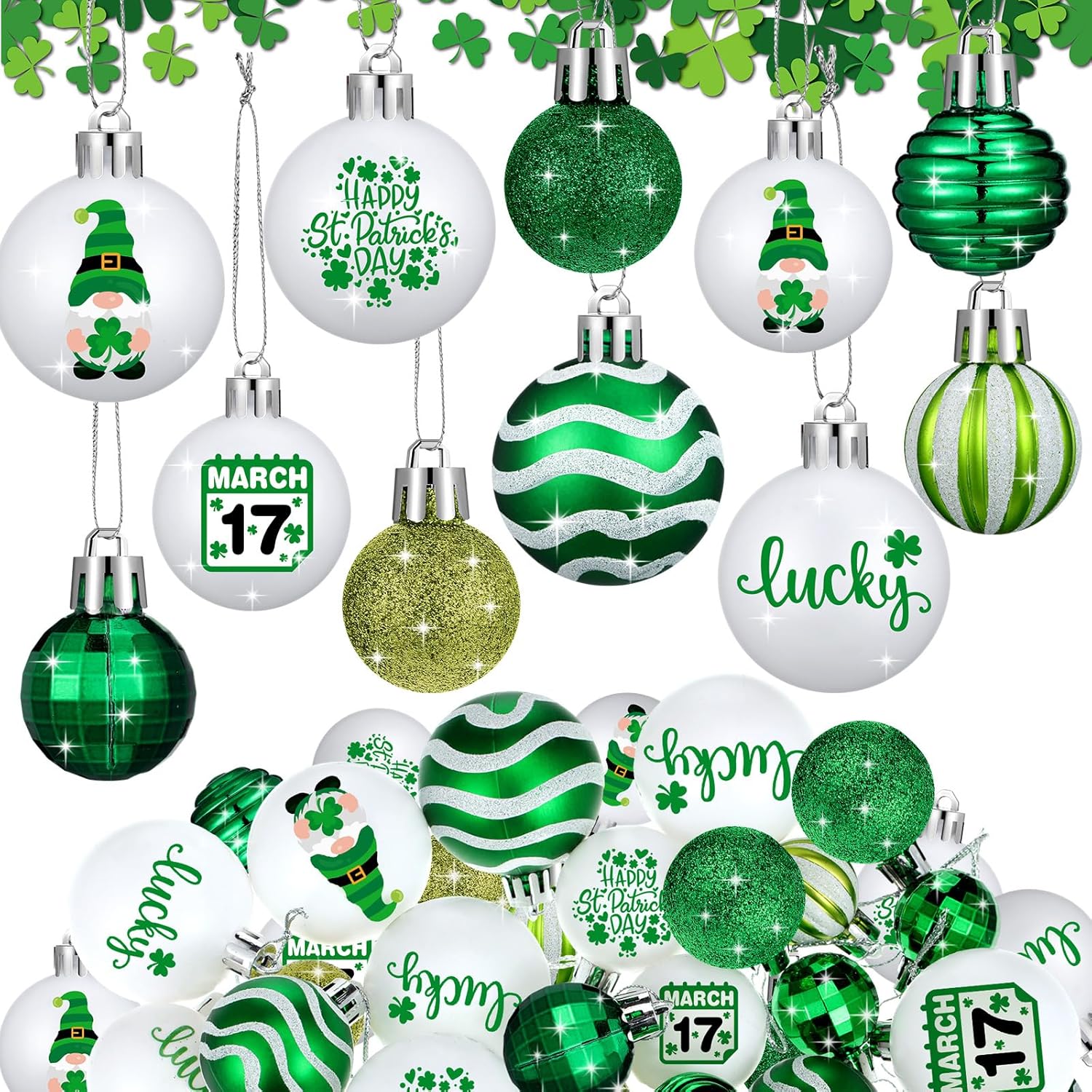 VIHOSE 32 Pcs Spring Ball Ornaments Colorful Butterfly Ornaments for Tree Pink Green Tulip Hanging Decorations Cute Floral 1.18-2" Assorted Plastic Hanging Balls Decors for Spring Holiday Decor