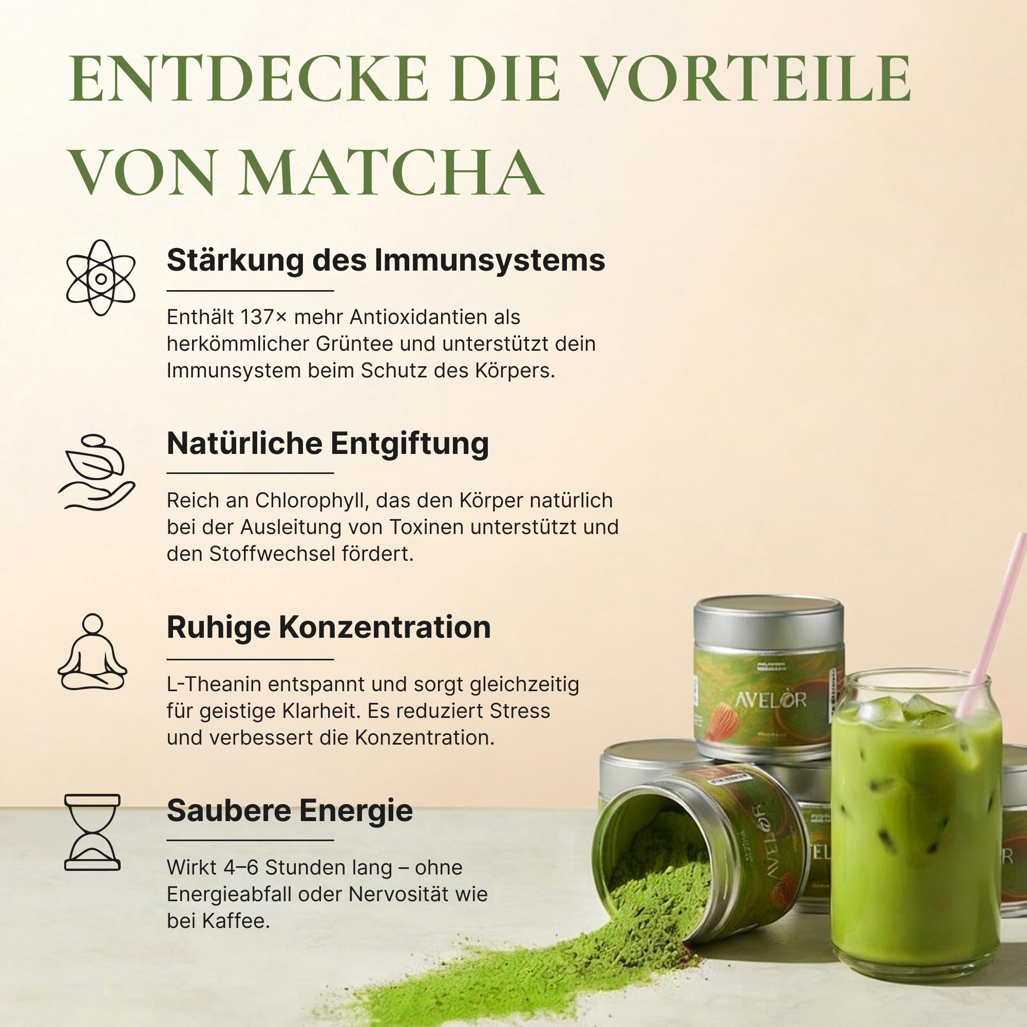 Avelor Sabi Matcha Tee Pulver (1kg) – Gastronomie-Großpackung – Authentic Ceremonial Grade – Laborgeprüft & pestizidfrei – Steinvermahlen für Baristas, Cafes & HoReCa