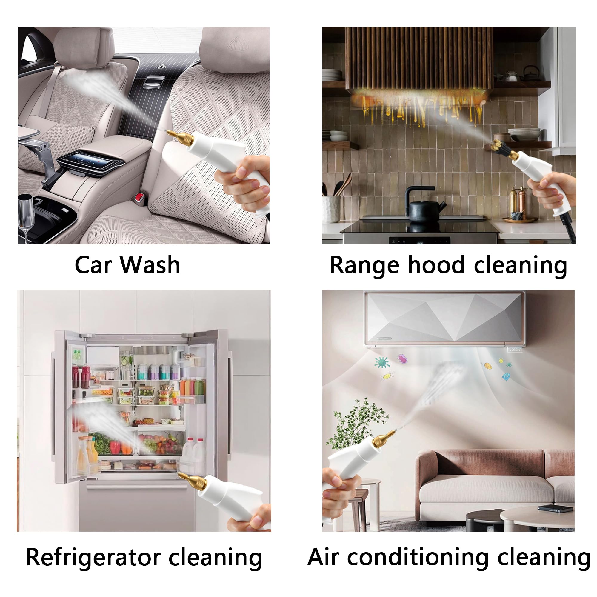WYFCR Limpiador de vapor de mano de alta presión portátil para cocina, hogar, azulejos, suelo, coche