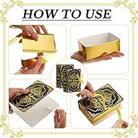 Vista 3 de Honoson 36 cajas de recuerdo de Ramadán Eid Mubarak de 4.5 x 3 pulgadas, cajas cuadradas de dulces Eid Al Fitr con cinta dorada para suministros