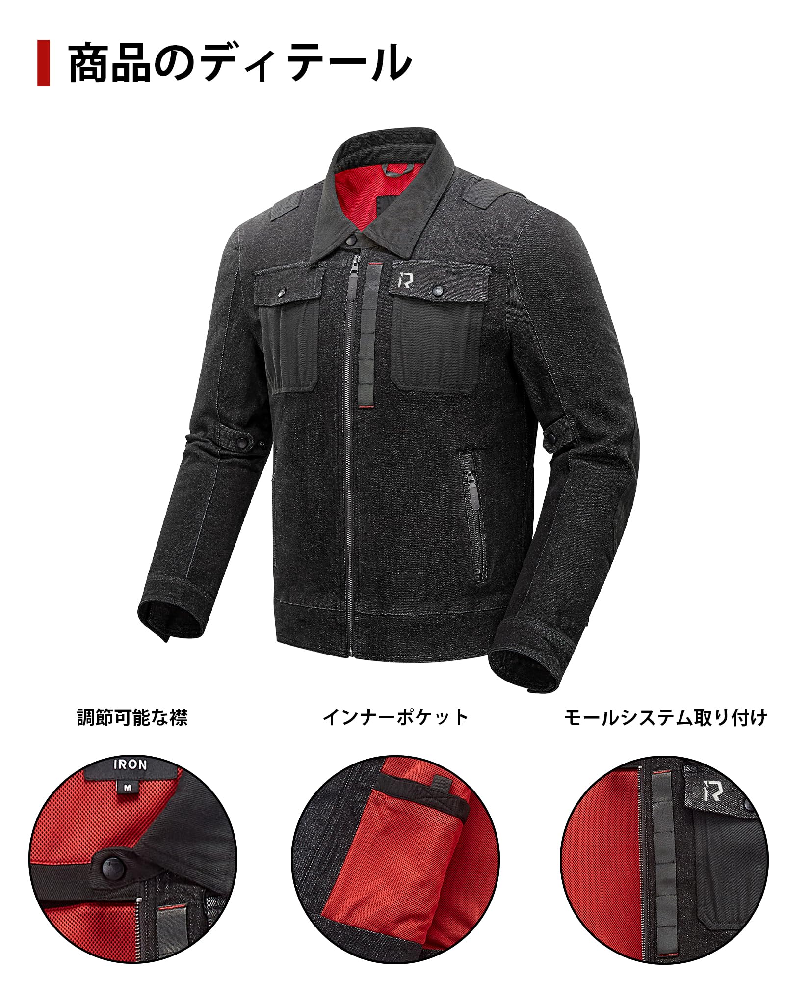 Amazon | [BORLENI] ライダースジャケット メンズ バイク ジャケット