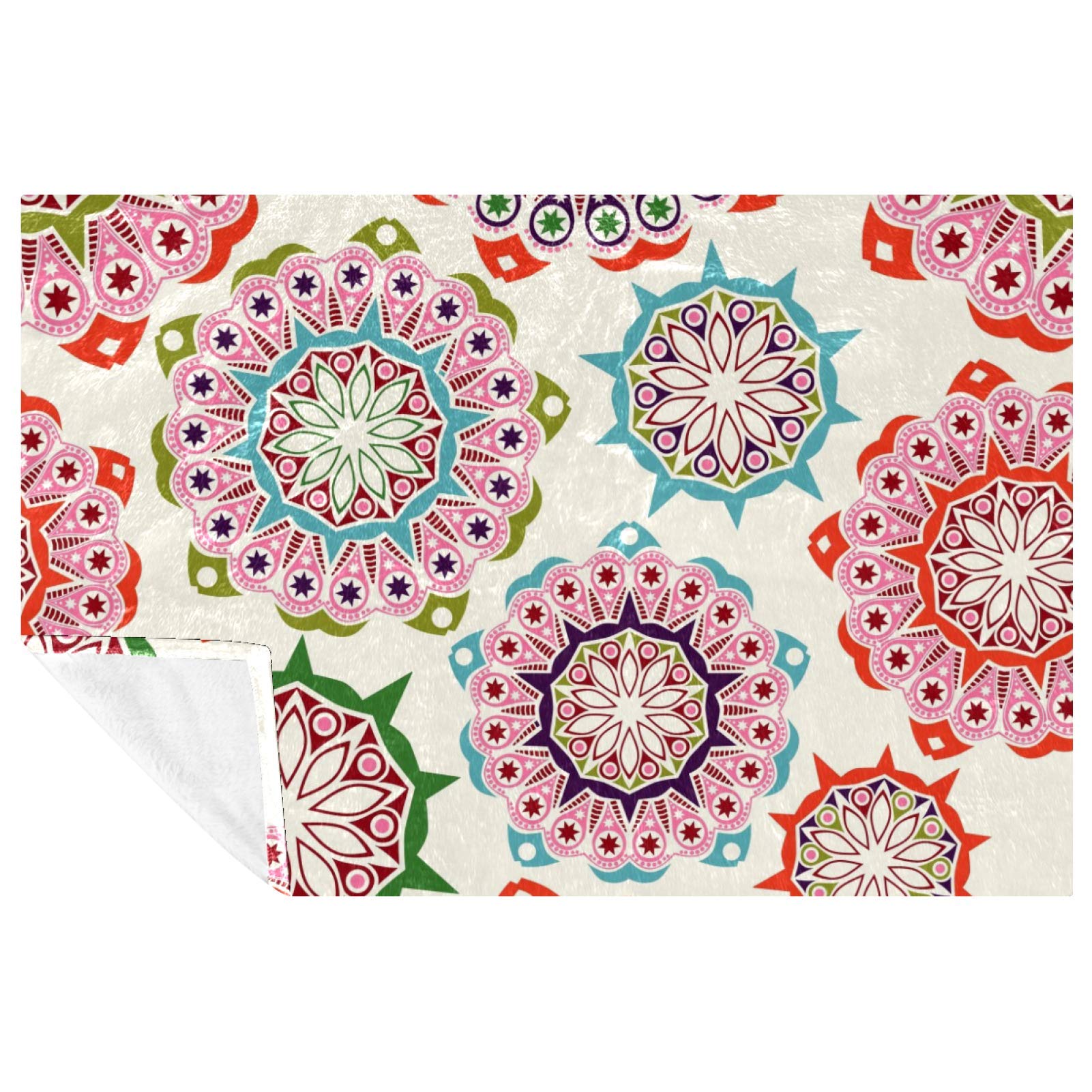 Couverture chaude et douce à motif mandala pour une isolation thermique