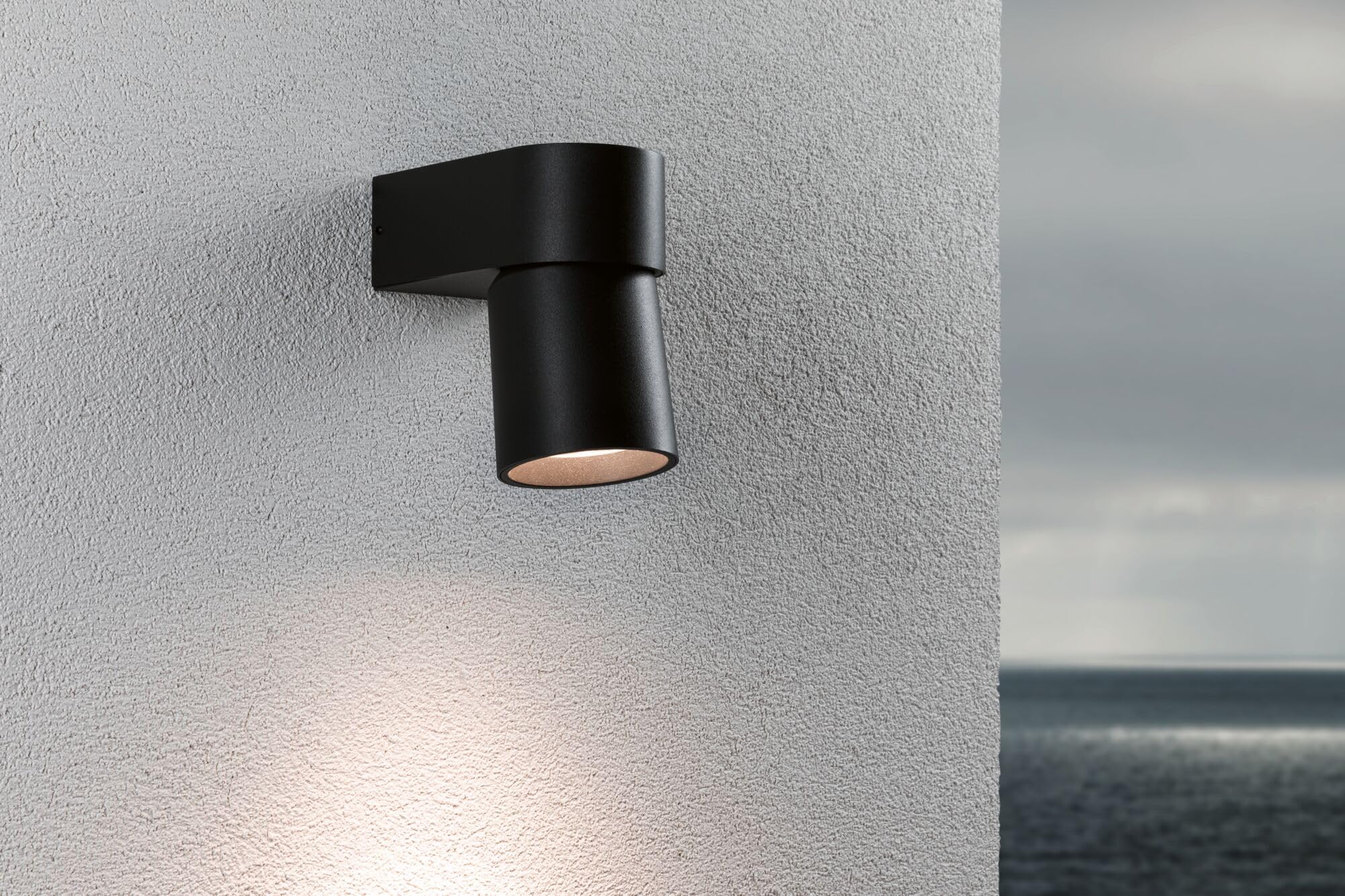 Paulmann 94820 LED Außenwandleuchte Kimu IP44 80mm 3000K 8W 500lm 230V 70° Anthrazit Aluminium Außenleuchte