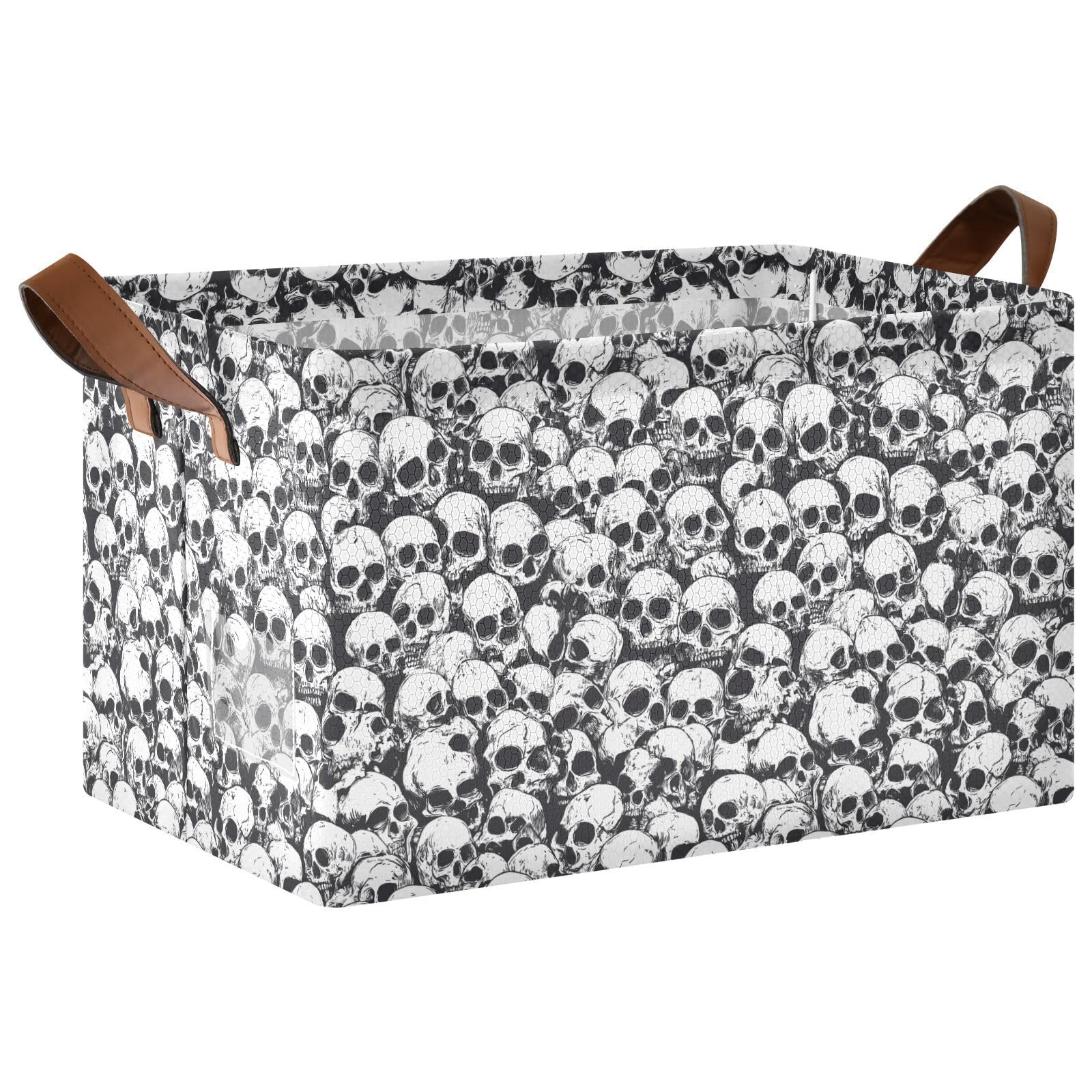 Panier de rangement en tissu avec poignées solides KLL lot de 2 organiseurs