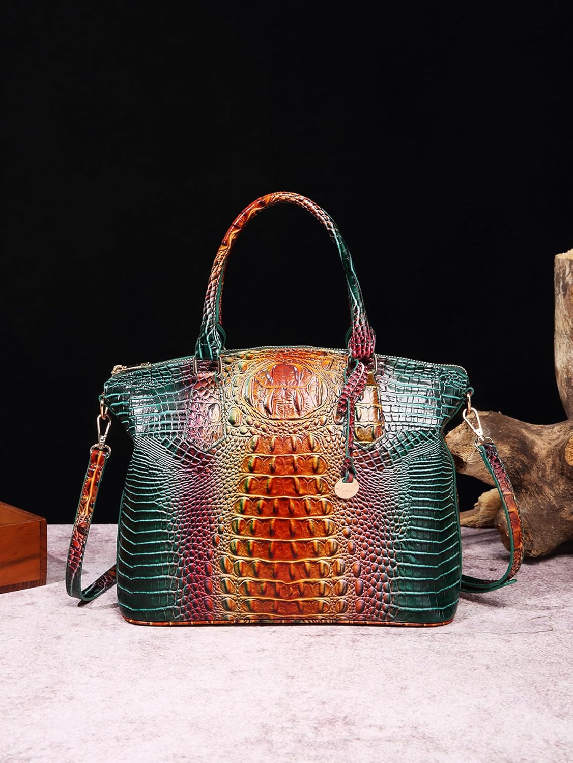 Crocodile Handbag Women Purse Satchel Bag Crossbody Classy Tote Bag Top Handle Vegan Leather Ladies Handbag purses - Image 9