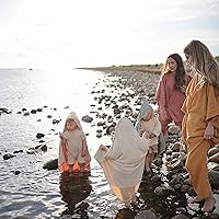 Vista 3 de Mushie Toalla con Capucha para Bebé Algodón Orgánico (Amarillo Otoñal)