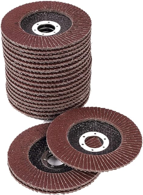 uyoyous Flap Sanding Disc 115MM, 50PCS Abrasive Sanding Flap Wheel, 80Grit Aluminum Oxide Grinding Flap Disc for Metal Wood Polishing Angle Grinder