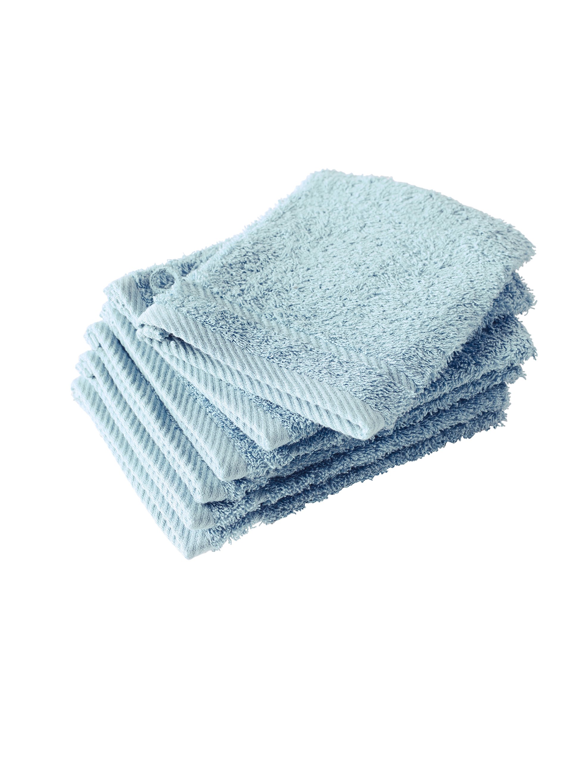 Lot De 6 Gants De Toilette Coton De Witte Lietaer - Rouge Betterave - 15x21 Cm