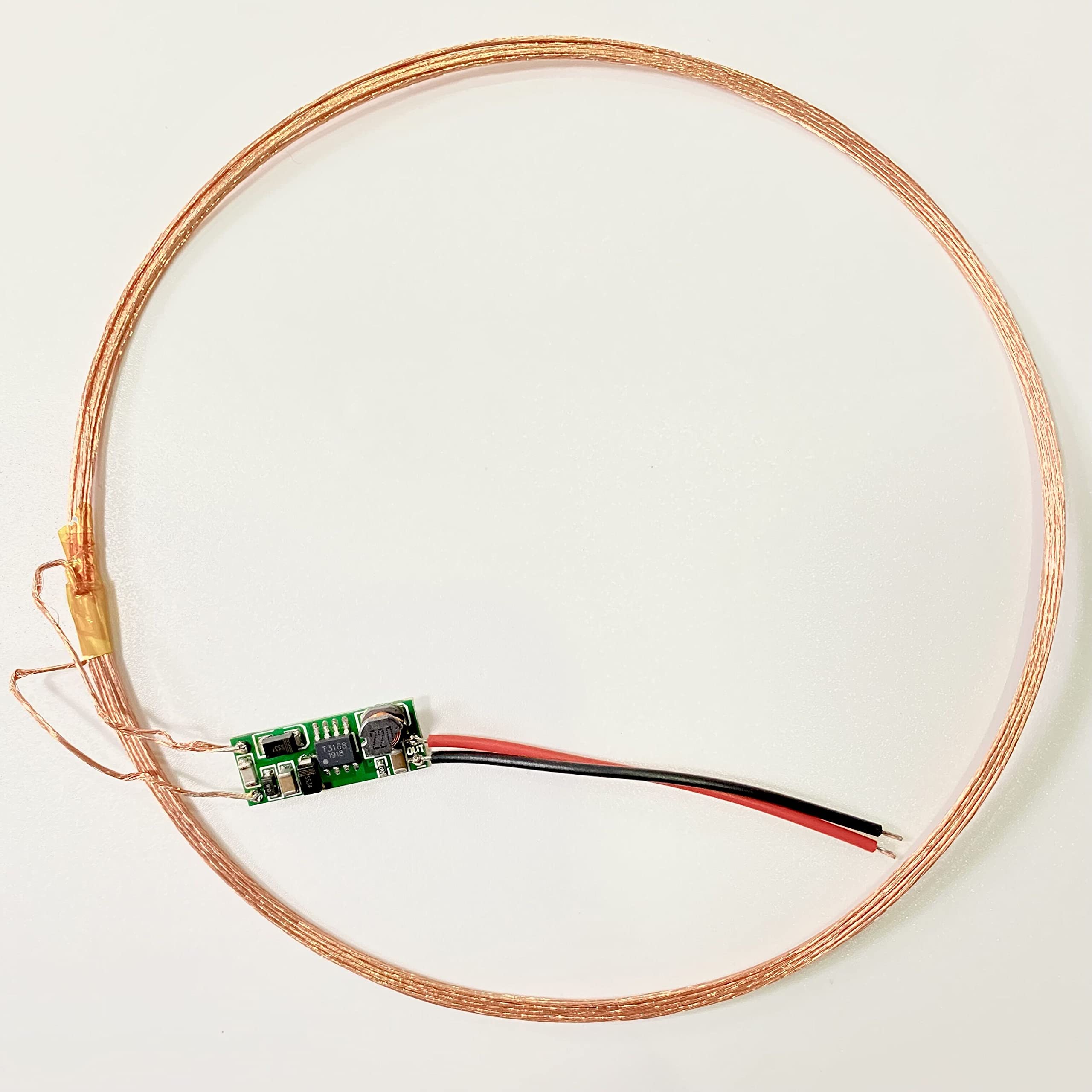 Taidacent Zasilacz 12 V 40 do 100 mm długodystansowy wysokoprądowy bezprzewodowy moduł ładowania duża bezprzewodowa cewka ładująca wyjście 5 V 1 A