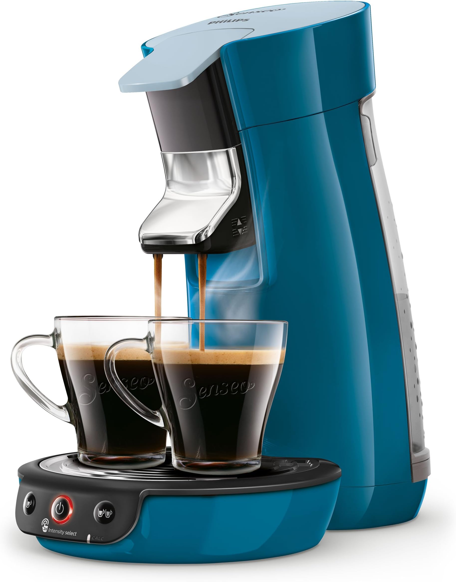 Senseo Viva Café HD6563/70 coffee maker Freestanding Pad coffee machine Blue 0.9 L 6 cups Fully-auto Viva Café HD6563/70, Freestanding, Pad coffee machine, 0.9 L, Coffee pod, 1450 W, Blue