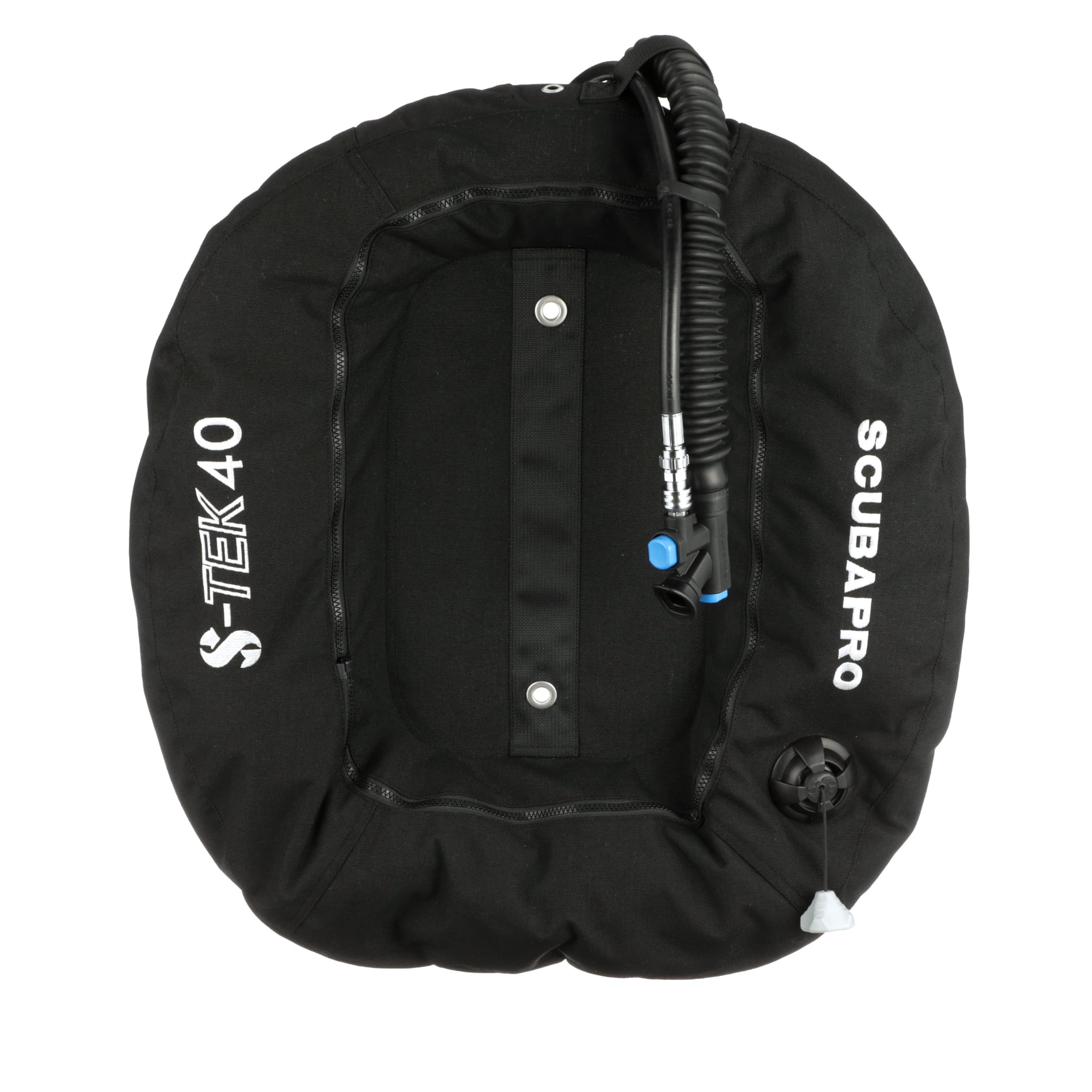 SCUBAPRO S-Tek Donut Wing for Technical Scuba Diving, Includes Inflator Hose and K-Style BPI, 40lbs/18kg, Black