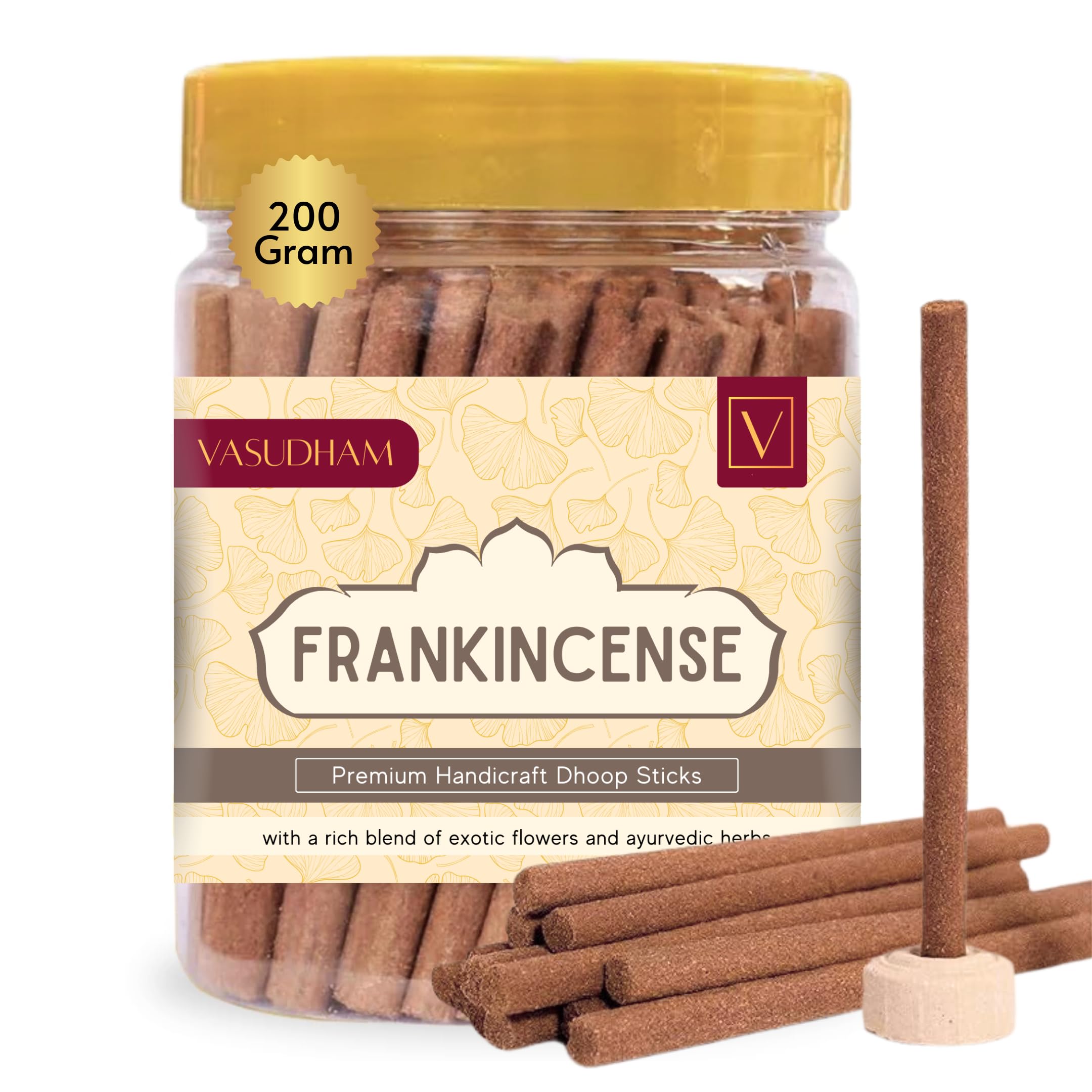 Frankincense Dhoop Sticks - 100% Charcoal Free Natural Incense with Long Lasting Fragrance - 200 Gm-image-45