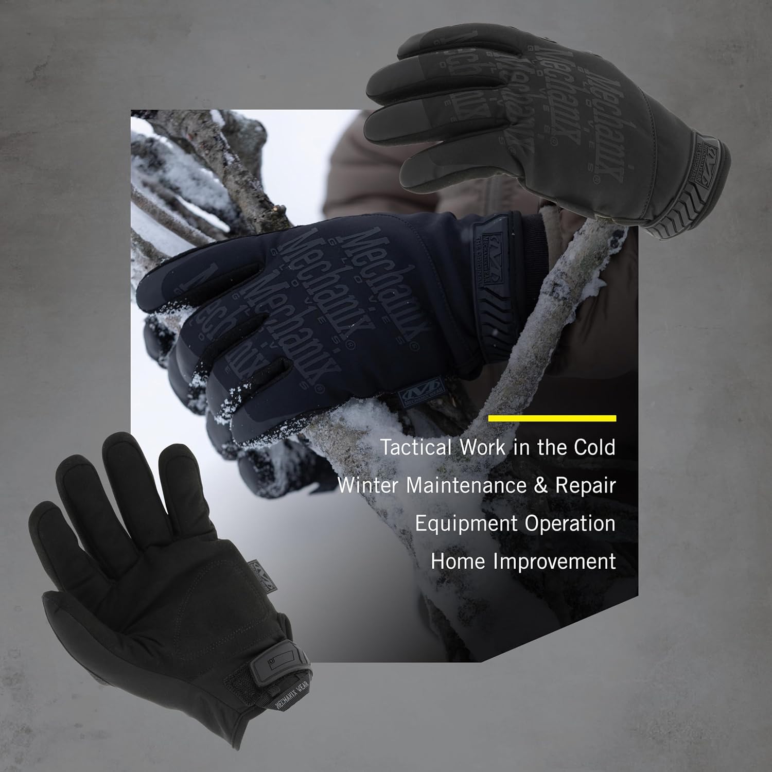 Mechanix Wear Tactical ColdWork Original Winter Work Gloves - Insulated & Water Resistant Safety Gloves - Touchscreen Capable - Machine Washable - X-Large - Covert Black