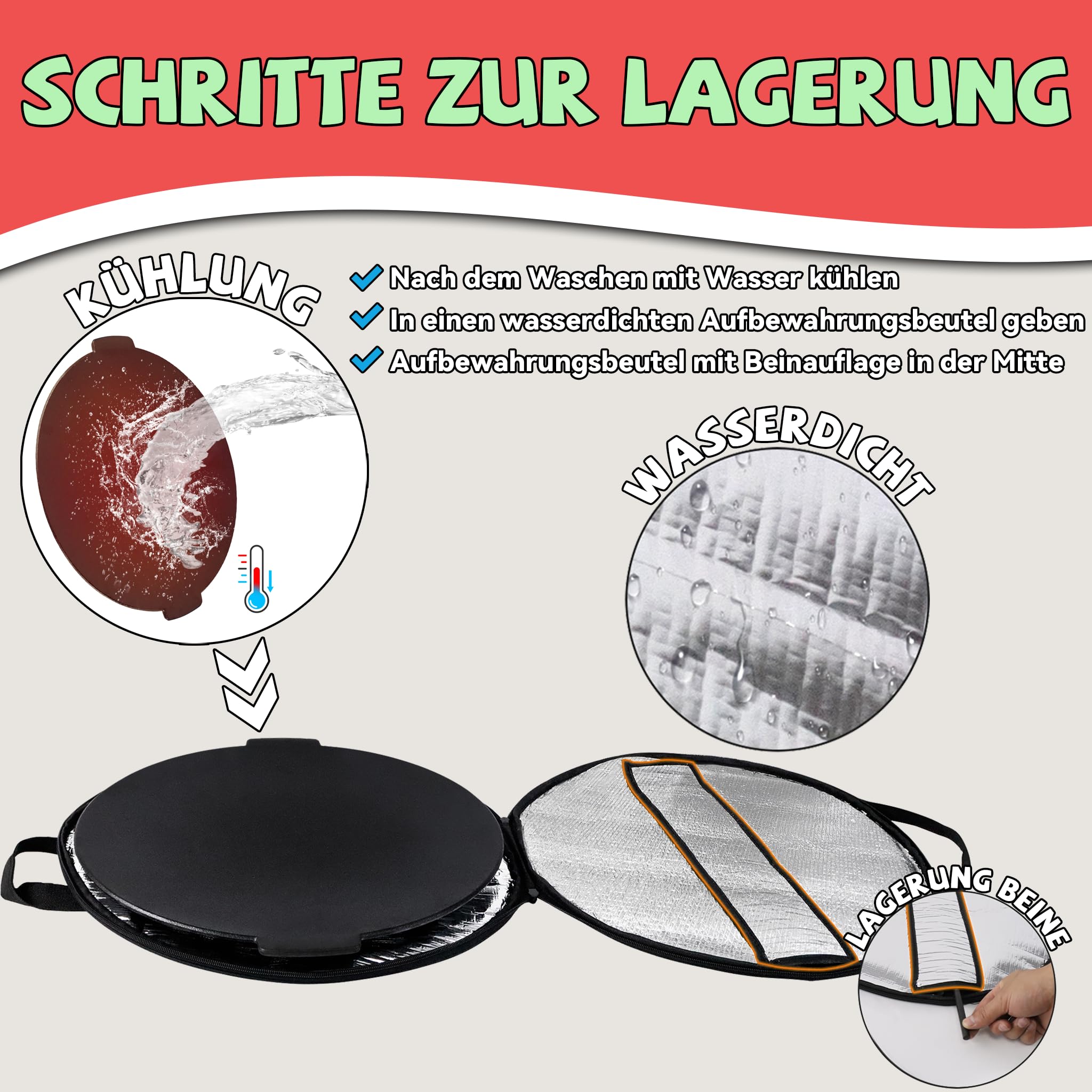 Froadp Piastra Ghisa Barbecue per Campeggio Tappetino per Grigliare a Gas o a Carbonella Padella per Grigliare con 3 Gambe e Borsa per Riporlo Barbecue Accessori per Feste in Giardino (Ø45cm)