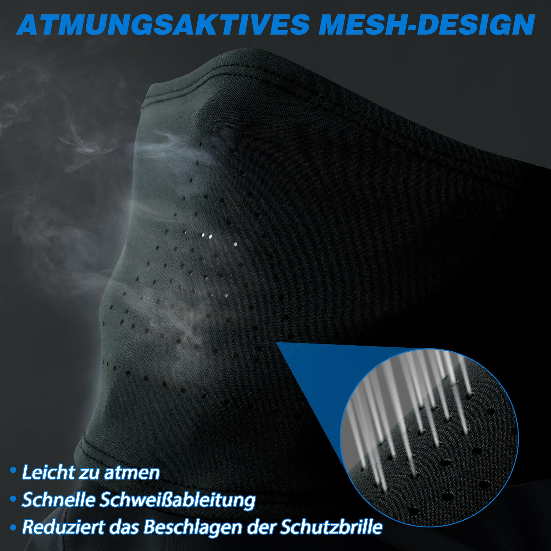 Sukeen Sturmhaube Winter Balaclava Skimaske Motorradhelme Liner Sturmmaske Fahrrad für Motorradfahren, Skifahren, Snowboarden, Radfahren Winddicht Warm Gesichtshaube Einheitsgröße Herren/Damen