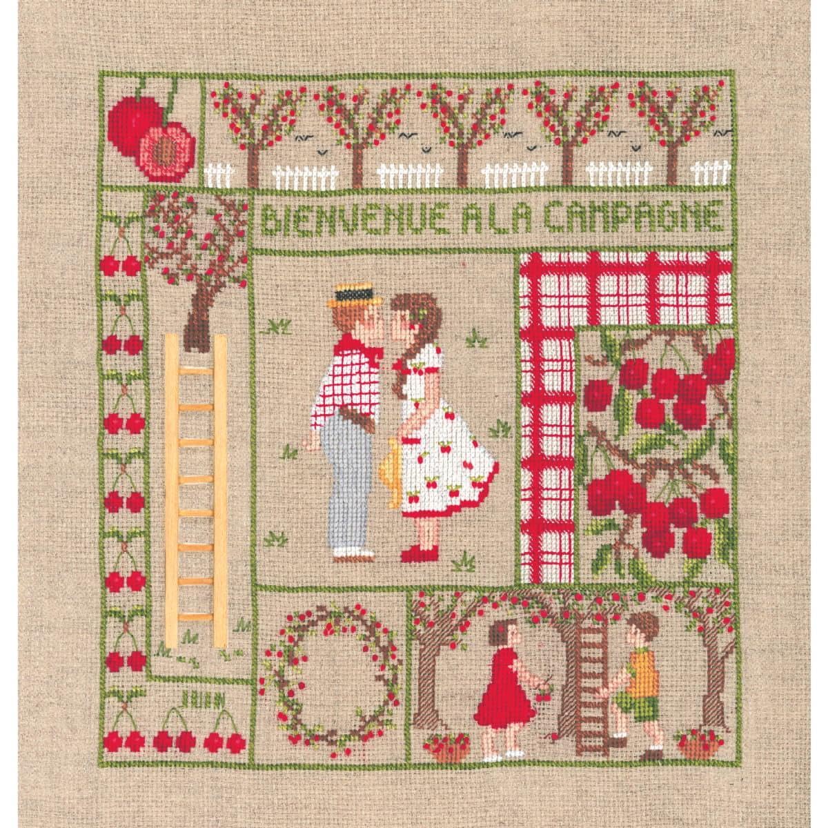 KIT DE BORDADO Le Bonheur des Dames Petit Point Kimono Heron II, contado, 20,5 EUR 39,59