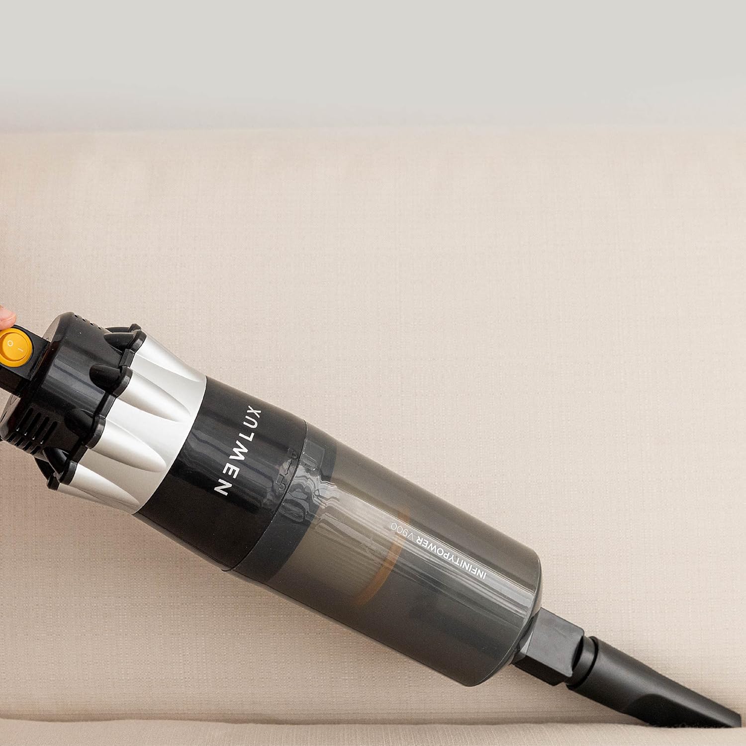 NEWLUX - Aspirapolvere con Filo 2in1 V900, verticale e manuale, 800 W, 2L, 16,5 Kpa, Triple Sist. Filtraggio (F.HEPA) e Tecnologia Ciclonica | 5 m di azione | Efficienza energetica A (bianco)