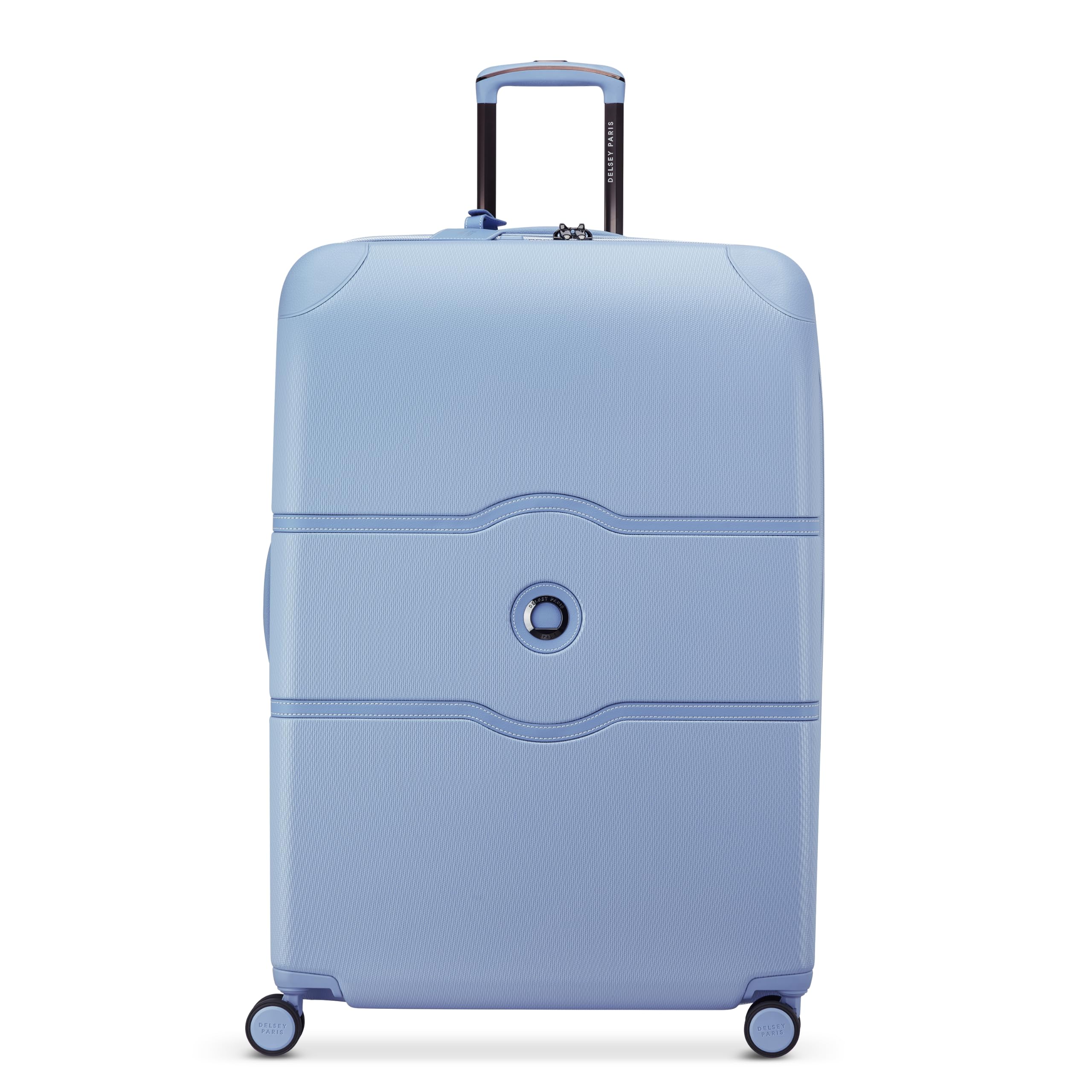 Chatelet Air 2.0, 28 Inch Checked Suitcase, Light Blue