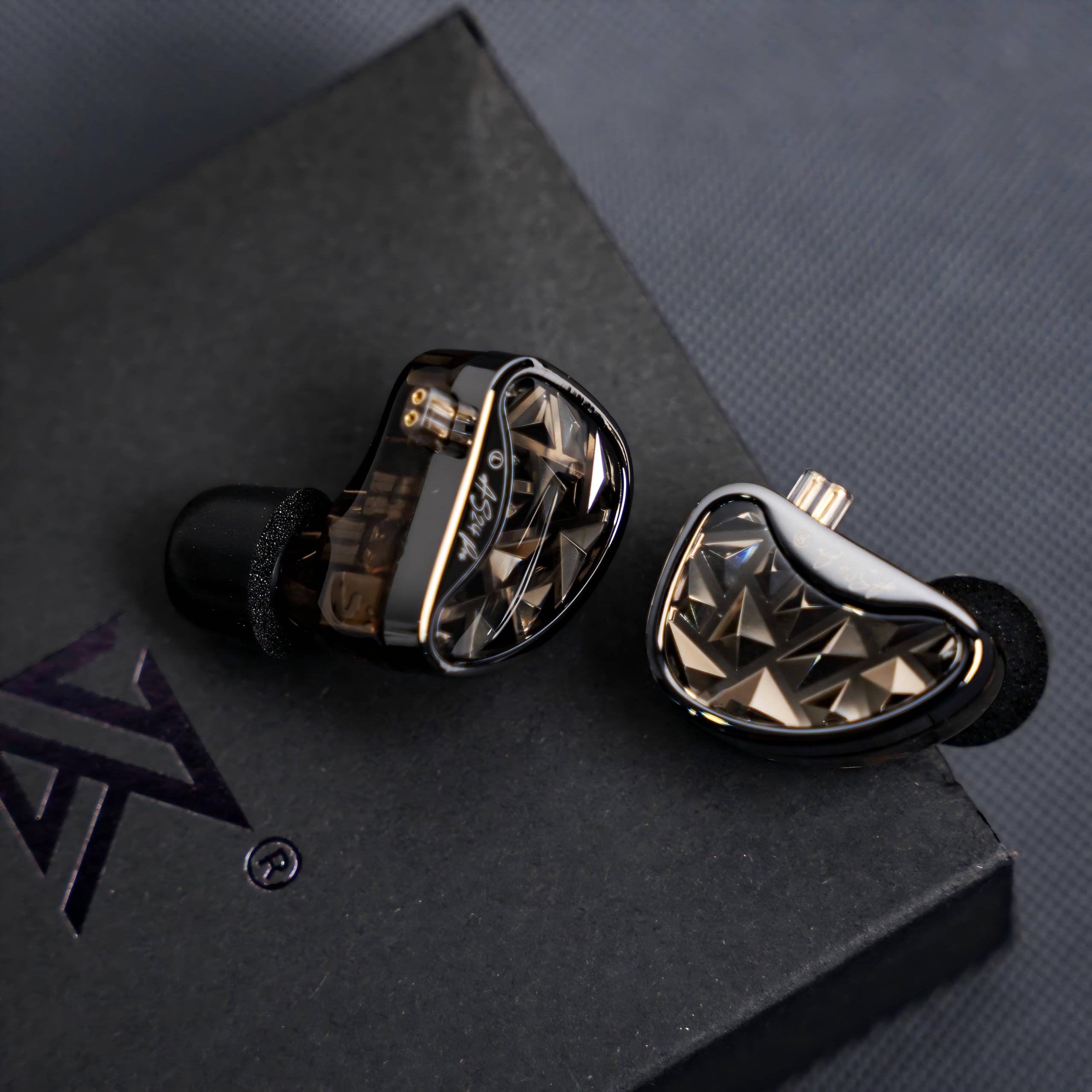 Linsoul KZ AS24 Pro 12BA Controladores IEM, sintonizable HiFi IEM, Auriculares con Cable Desmontable de 0,78 mm empotrada 2pin Cable Plateado para el músico audiófilo (Sin micrófono)