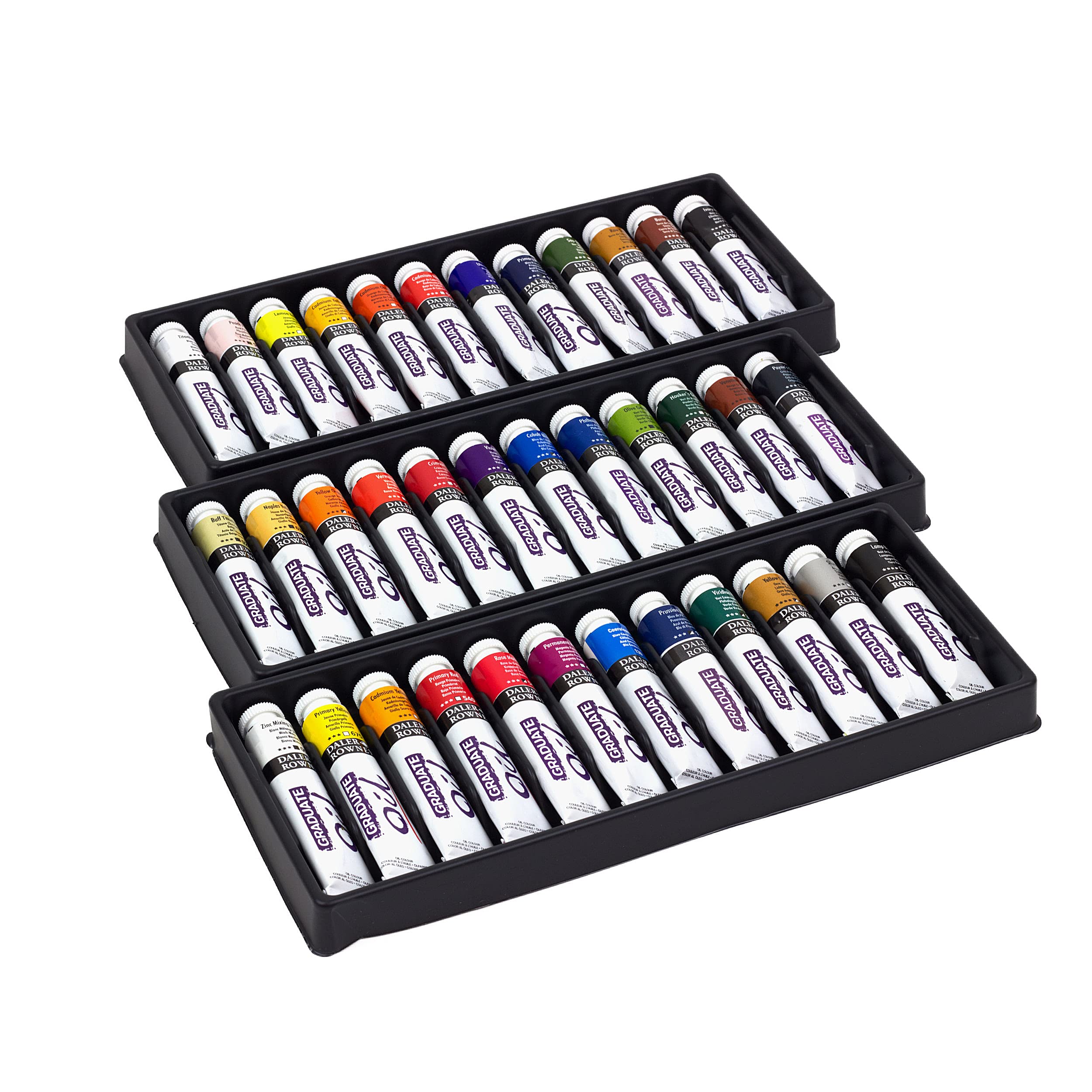 Daler Rowney GRADUATE Oil, Ölarben in Studenten-Qualität, Set mit 36 x 22 ml