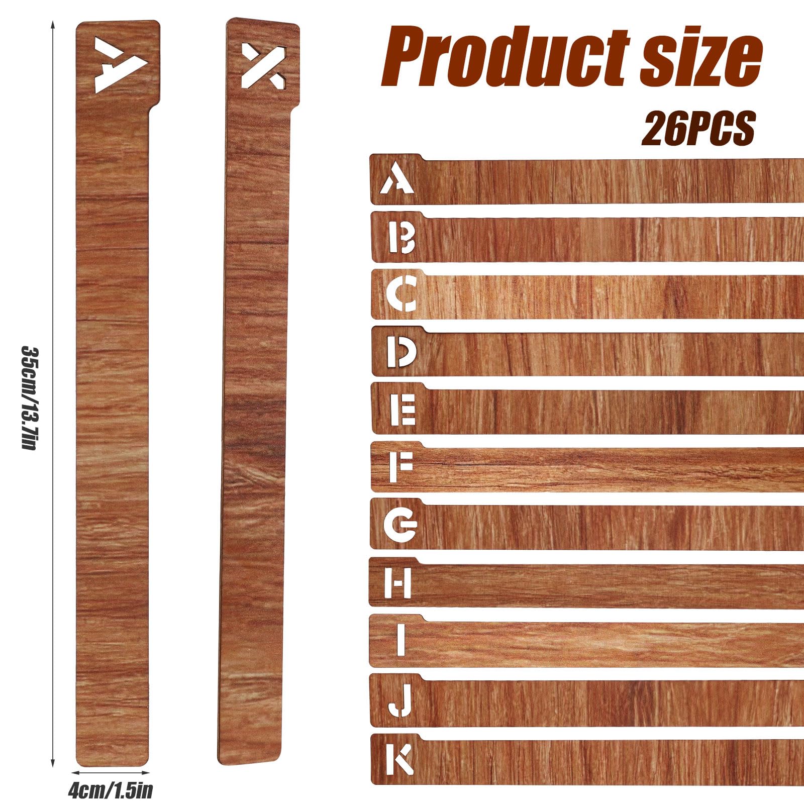 26 Pezzi Divisori per Dischi in Vinile, A-Z in Legno Organizzatore Alfabetico per Dischi in Vinile Separatori per Dischi in Vinile Guide per Organizzatore per Album CD DVD Scaffali